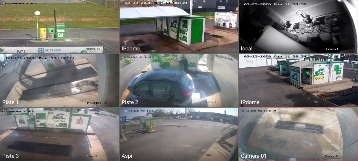 Supervision multi-sites à distance via iVMS-4200 — stations de lavage