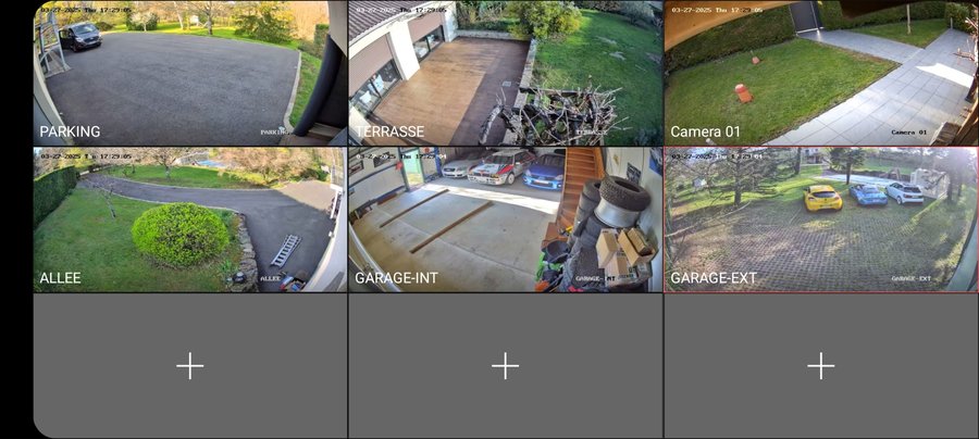 Résidence privée sous vidéosurveillance complète 6 caméras — parking terrasse allée garage — Dordogne