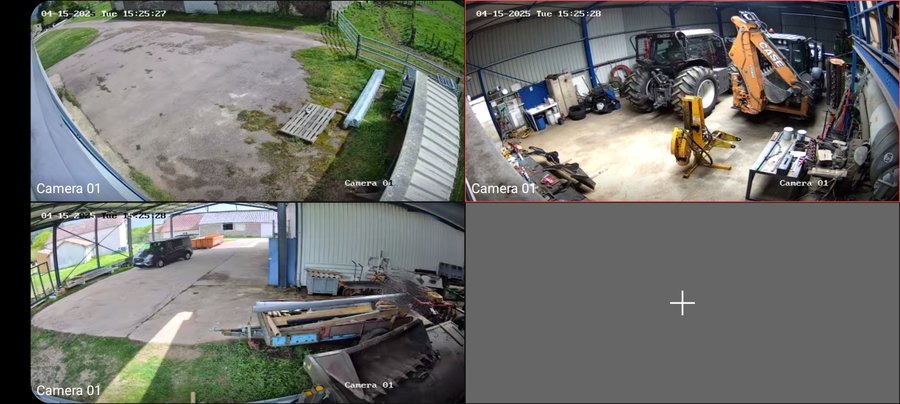 Atelier mécanique engins TP sous vidéosurveillance — site extérieur Dordogne